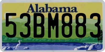AL license plate 53BM883