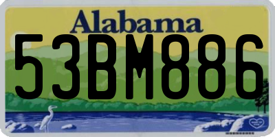 AL license plate 53BM886