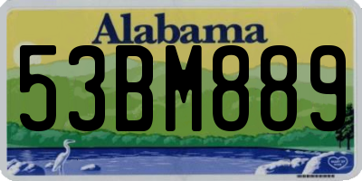 AL license plate 53BM889