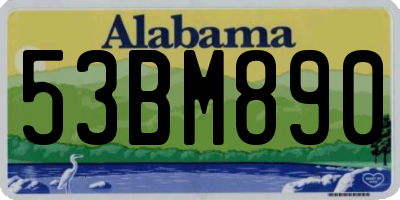 AL license plate 53BM890