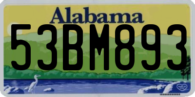 AL license plate 53BM893