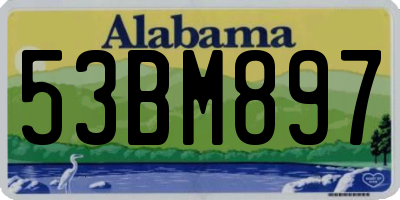 AL license plate 53BM897