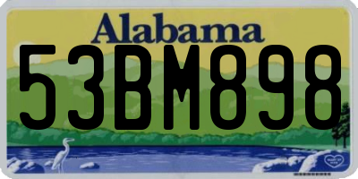 AL license plate 53BM898