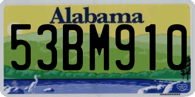 AL license plate 53BM910