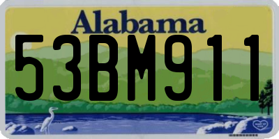 AL license plate 53BM911