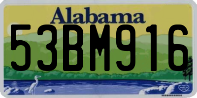 AL license plate 53BM916
