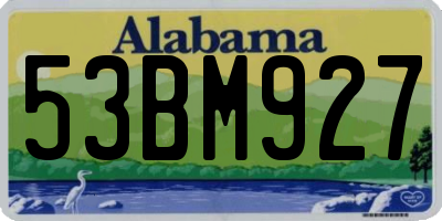 AL license plate 53BM927