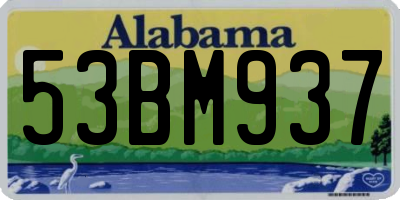 AL license plate 53BM937