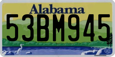 AL license plate 53BM945