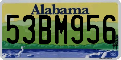 AL license plate 53BM956
