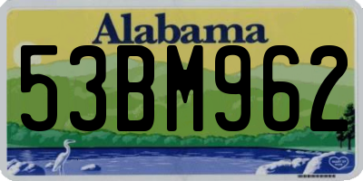 AL license plate 53BM962
