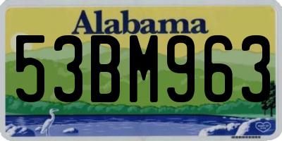 AL license plate 53BM963