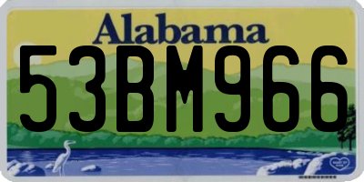 AL license plate 53BM966