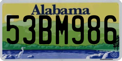 AL license plate 53BM986