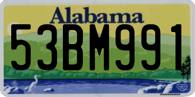 AL license plate 53BM991