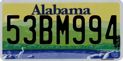 AL license plate 53BM994