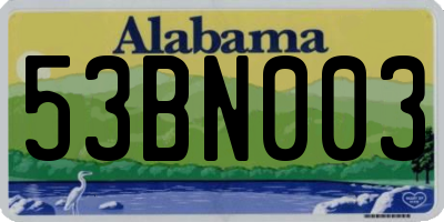 AL license plate 53BN003