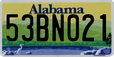 AL license plate 53BN021
