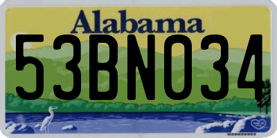 AL license plate 53BN034