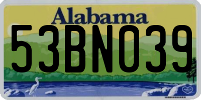AL license plate 53BN039