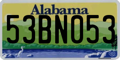 AL license plate 53BN053