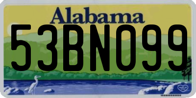 AL license plate 53BN099
