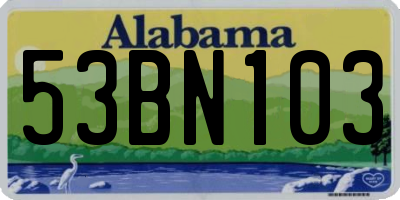 AL license plate 53BN103