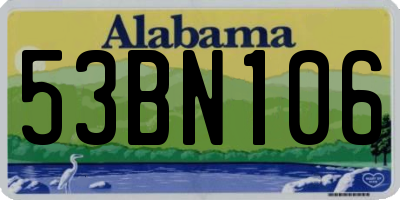AL license plate 53BN106