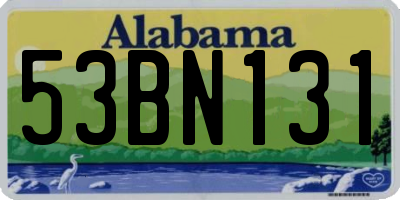 AL license plate 53BN131