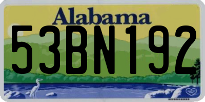AL license plate 53BN192