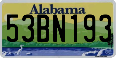 AL license plate 53BN193
