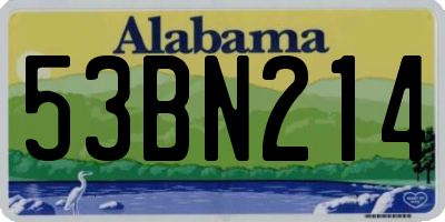 AL license plate 53BN214