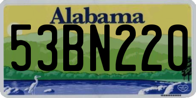 AL license plate 53BN220