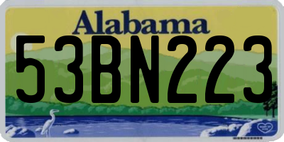 AL license plate 53BN223