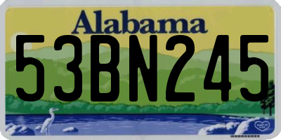 AL license plate 53BN245