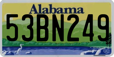 AL license plate 53BN249