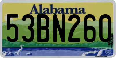 AL license plate 53BN260