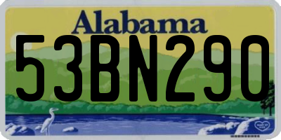 AL license plate 53BN290
