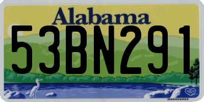 AL license plate 53BN291