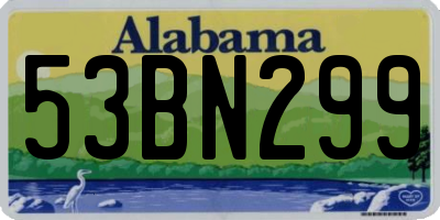 AL license plate 53BN299