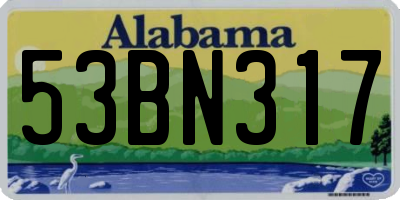 AL license plate 53BN317