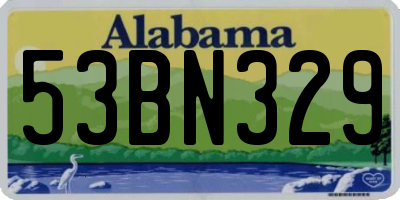 AL license plate 53BN329