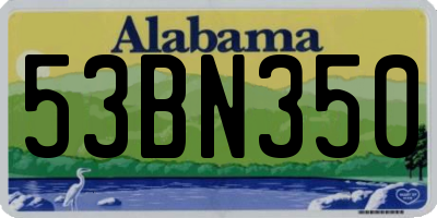AL license plate 53BN350