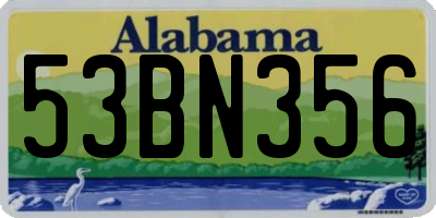 AL license plate 53BN356