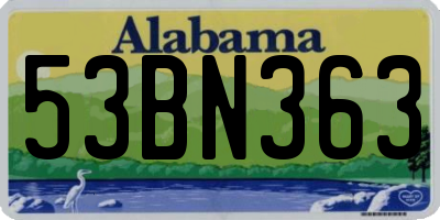 AL license plate 53BN363