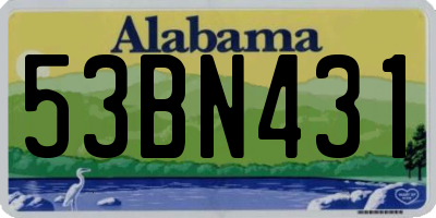 AL license plate 53BN431