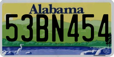AL license plate 53BN454