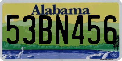 AL license plate 53BN456