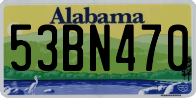 AL license plate 53BN470