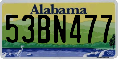 AL license plate 53BN477